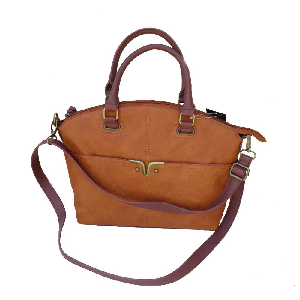 Bueno Tobacco Tan Faux Leather Purse Hand Bag